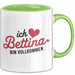 Bettina Tasse Geschenk Ich Bin Vollkommen Bettina Geschenkidee Geburtstag Grün Trendation