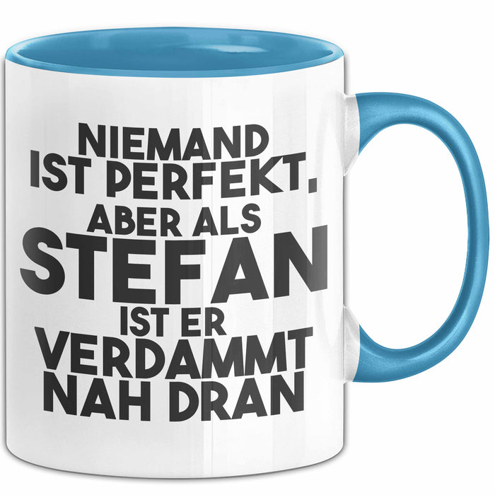 Stefan Tasse Niemand Ist Perfekt, Aber Als Stefan Ist Er Verdammt Nah Dran Blau Trendation