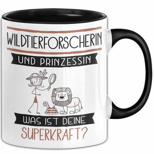 Wildtierforscherin Und Prinzessin Tasse Geschenk Für Eine Wildtierforscherin Geburtstag Was Ist Deine Superkraft Trendation