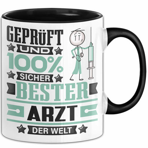 Arzt Geschenk Lustiger Spruch für Arzt Geschenkidee Bester Arzt Der Welt Schwarz Trendation