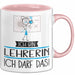 Geschenk für Lehrerin Tasse Lustige Geschenkidee Geburtstag Ich Bin Lehrerin Ich Darf Das Rosa Trendation