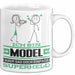 Model Geschenk Tasse Ich Bin Model Aber Sag Doch Einfach Superheld Lustige Geschenkdiee für Model Kaffee-Becher Weiß Trendation