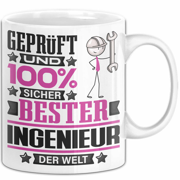 Ingenieur Geschenk Lustiger Spruch für Ingenieur Geschenkidee Bester Ingenieur Der Welt Weiß Trendation