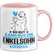 Enkelsohn Geschenk Tasse So Gut Kann Nur Ein Enkelsohn Aussehen Geschenkidee Kaffee-Becher Rosa Trendation