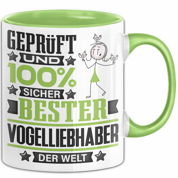 Vogelliebhaber Geschenk Lustiger Spruch für Vogelliebhaber Geschenkidee Bester Vogelliebhaber Der Welt Grün Trendation