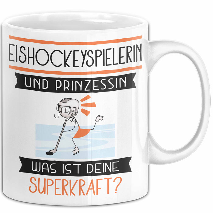 Eishockeyspielerin Und Prinzessin Tasse Geschenk Für Eine Eishockeyspielerin Geburtstag Was Ist Deine Superkraft Weiß Trendation