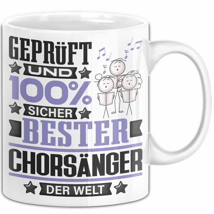Chorsänger Geschenk Lustiger Spruch für Chorsänger Geschenkidee Bester Chorsänger Der Welt Weiß Trendation