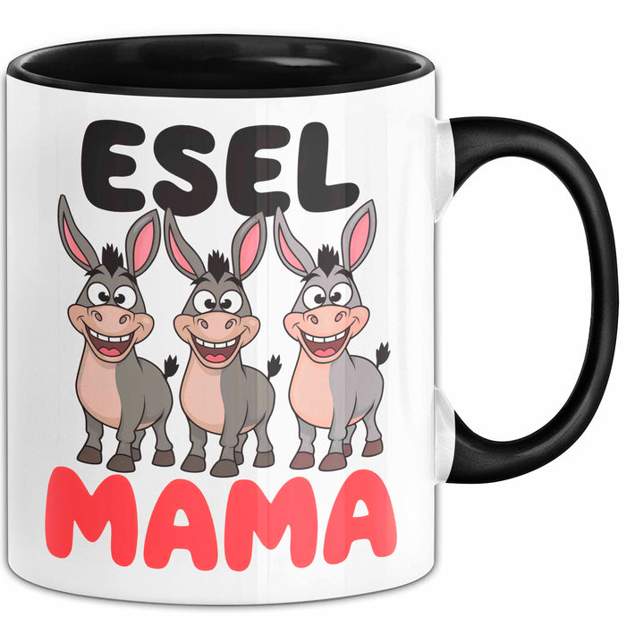 Esel Mama Tasse Geschenk Lustige Geschenkidee Spruch Esel Mama Schwarz Trendation