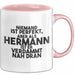 Hermann Tasse Niemand Ist Perfekt, Hermann Ist Nah Dran Geschenk Rosa Trendation