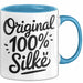Silke Tasse Geschenk Original 100% Silke Geschenkidee Geburtstag Blau Trendation