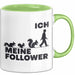 Eichhörnchen Tierliebhaber Tasse Geschenk Lustige Geschenkidee Spruch Ich Meine Follower Grün Trendation