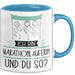 Marathonläuferin Tasse Geschenk Ich Bin Marathonläuferin Und Du So Geschenkidee Lustiger Spruch Becher Blau Trendation