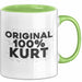 Kurt Tasse Original 100% Kurt Geschenk Grün Trendation