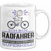 Radfahrer Geschenk Tasse Ich Bin Radfahrer Aber Sag Doch Einfach Superheld Lustige Geschenkdiee für Radfahrer Kaffee-Becher Weiß Trendation
