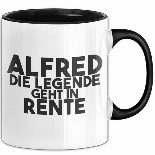 Alfred Tasse Alfred – Die Legende Geht In Rente Geschenk Schwarz Trendation