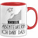 Geschenk für Abenteurerin Tasse Lustige Geschenkidee Geburtstag Ich Bin Abenteurerin Ich Darf Das Rot Trendation