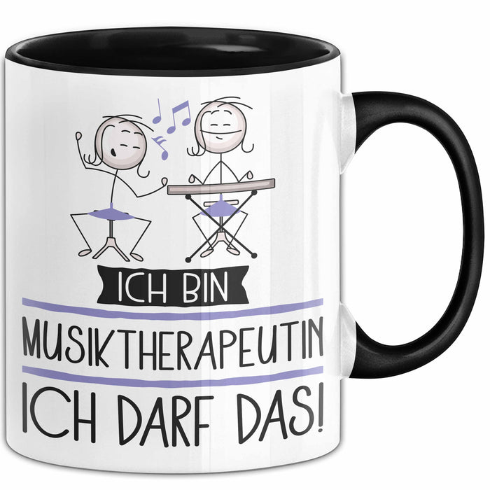 Geschenk für Musiktherapeutin Tasse Lustige Geschenkidee Geburtstag Ich Bin Musiktherapeutin Ich Darf Das Trendation