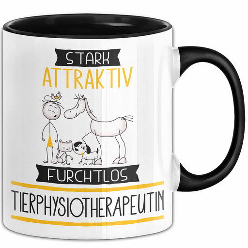 Tierphysiotherapeutin Tasse Geschenk Becher Stark Attraktiv Furchtlos Tierphysiotherapeutin Lustige Geschenkidee Trendation