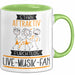 Live-Musik-Fan Tasse Geschenk Becher Stark Attraktiv Furchtlos Live-Musik-Fan Lustige Geschenkidee Grün Trendation