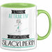 Slacklinerin Tasse Geschenk Becher Stark Attraktiv Furchtlos Slacklinerin Lustige Geschenkidee Grün Trendation