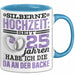 Ehemann Tasse Geschenk 25 Jahre Hochzeitstag Lustiger Spruch Seit 25 Jahren Habe ich den Da an der backe Silberhochzeit Blau Trendation