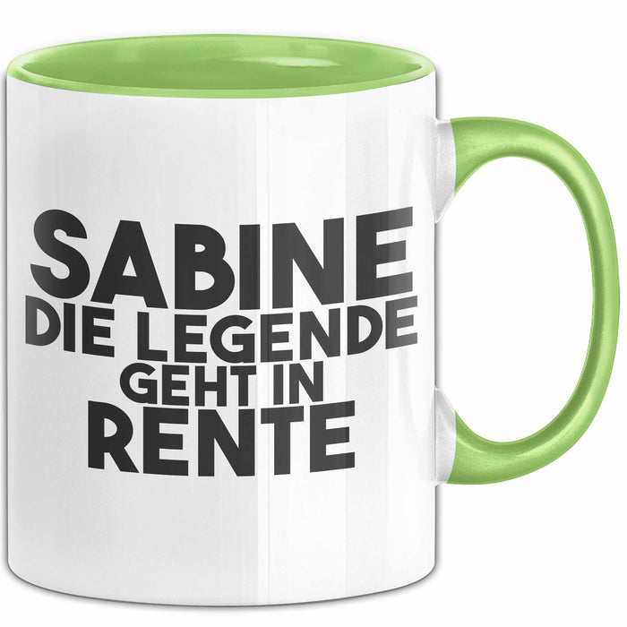 Sabine Tasse Sabine – Die Legende Geht In Rente Geschenk