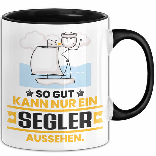Segler Geschenk Tasse So Gut Kann Nur Ein Segler Aussehen Geschenkidee Kaffee-Becher Schwarz Trendation