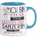 Tänzerin Tasse Geschenk Ich Bin Diese Eine Legendäre Tänzerin Von Der Alle Reden Geschenkidee Geburtstag Weihnachten Blau Trendation