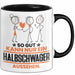 Halbschwager Geschenk Tasse So Gut Kann Nur Ein Halbschwager Aussehen Geschenkidee Kaffee-Becher Schwarz Trendation