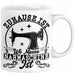 Nähen Geschenk Tasse Geschenkidee Frauen Zuhause Ist Wo Meine Nähmaschine Steht Weiß Trendation