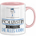 Polizistin Geschenk Tasse Becher Die Frau Die Allen Kann Geschenkidee für eine Polizistin Lustig Rosa Trendation