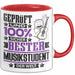 Musikstudent Geschenk Lustiger Spruch für Musikstudent Geschenkidee Bester Musikstudent Der Welt Rot Trendation