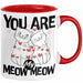 Valentinstag Tasse Geschenk für Ihn Sie Männer Für Paare Freundin Geschenkidee Kaffee-Becher Liebe You Are My Meow Meow Katzen-Besitzer Paar Rot Trendation
