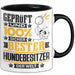 Hundebesitzer Geschenk Lustiger Spruch für Hundebesitzer Geschenkidee Bester Hundebesitzer Der Welt Schwarz Trendation
