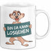 Erdmännchen Tier Tasse Geschenk Lustige Geschenkidee Spruch Bin Da Kann Losgehen Weiß Trendation