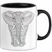 Elefant Mandala Tasse Geschenk Lustige Geschenkidee Spruch Schwarz Trendation