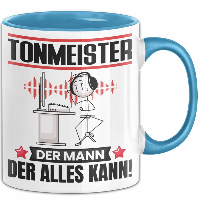Tonmeister Tasse Geschenk für Tonmeister Der Mann Der Alles Kann Geschenkidee zum Geburtstag Blau Trendation