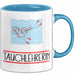 Geschenk für Tauchlehrerin Tasse Lustige Geschenkidee Geburtstag Ich Bin Tauchlehrerin Ich Darf Das Blau Trendation