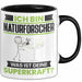 Naturforscher Tasse Geschenk für Naturforscher Geburtstag Lustiger Spruch Kaffee-Becher Was Ist Deine Superkraft Schwarz Trendation