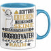 Urgroßvater Geschenk Tasse Lustiger Spruch Erheben Sie Sich Der Urgroßvater Betritt den Raum Blau Trendation