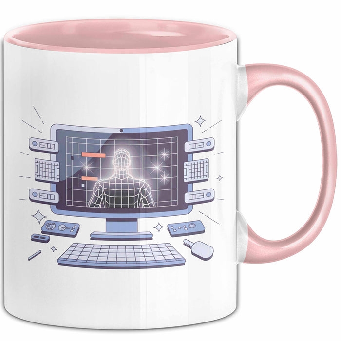3D Modellierer Tasse Geschenk Lustige Geschenkidee Spruch Für Digitale Bildhauer Rosa Trendation