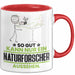 Naturforscher Geschenk Tasse So Gut Kann Nur Ein Naturforscher Aussehen Geschenkidee Kaffee-Becher Rot Trendation