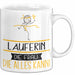 Läuferin Geschenk Tasse Becher Die Frau Die Allen Kann Geschenkidee für eine Läuferin Lustig Weiß Trendation