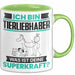 Tierliebhaber Tasse Geschenk für Tierliebhaber Geburtstag Lustiger Spruch Kaffee-Becher Was Ist Deine Superkraft Grün Trendation