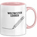 Unterricht Lehrer Wertschätzung Tasse Geschenk Lustige Geschenkidee Spruch Weltbester Lehrer Rosa Trendation