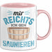 Lustige Tasse Geschenk Mir Reichts Ich Geh Saunieren Spruch Rosa Trendation