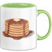 Pfannkuchen Süchtiger Tasse Geschenkidee für Morgen Stapel Grün Trendation