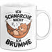 Schlafendes Bier Tasse Geschenk Lustige Geschenkidee Spruch Ich Schnarche Nicht Ich Brumme Weiß Trendation