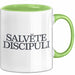 Lateinlehrer Unterricht Tasse Geschenk Lustige Geschenkidee Spruch Salvete Discipuli Grün Trendation