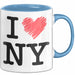 New York City USA Tasse Geschenk Lustige Geschenkidee Spruch Ich Liebe New York Blau Trendation
